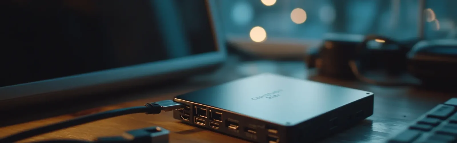 modern-tech-setup-with-compact-hub-laptop-evening-hours